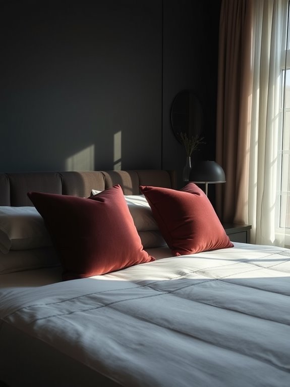 add dark accent pillows