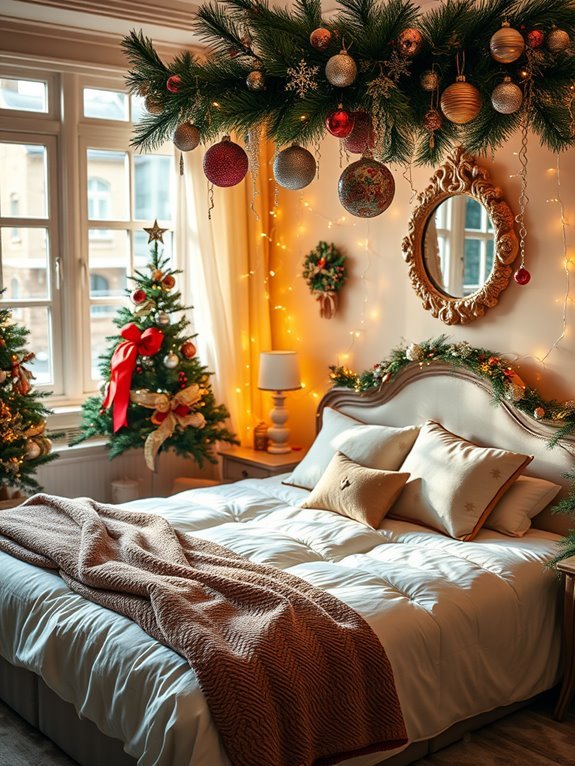 adorn with festive decorations