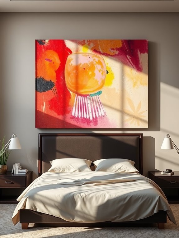 art above the bed