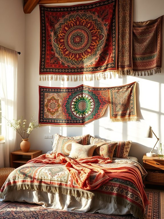 bohemian style cozy tapestries