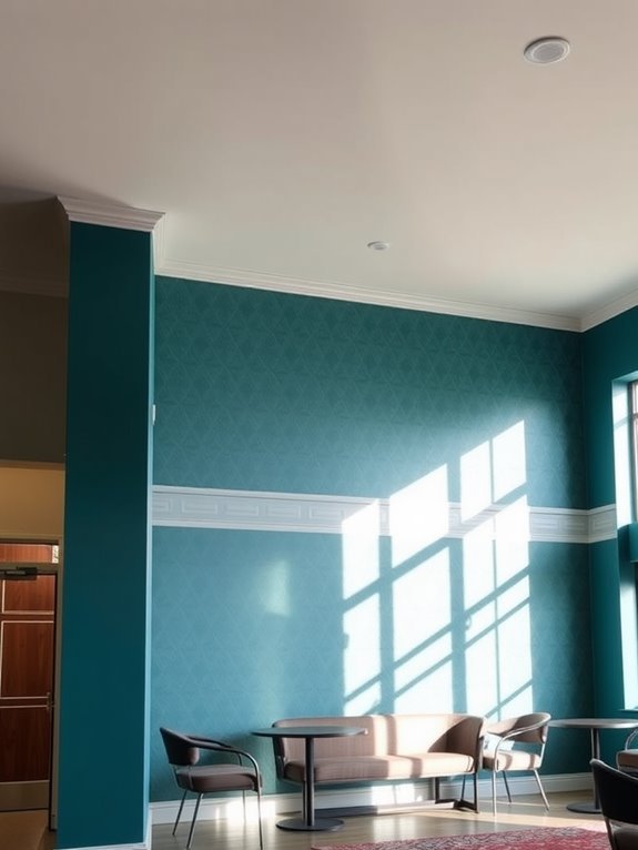 boldly colored accent wall