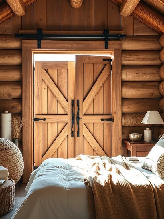 charming barn door accents