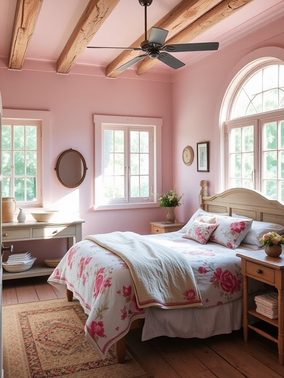 charming countryside pink retreat