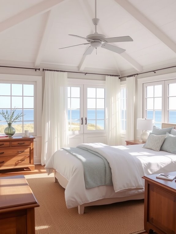 coastal retreat with light