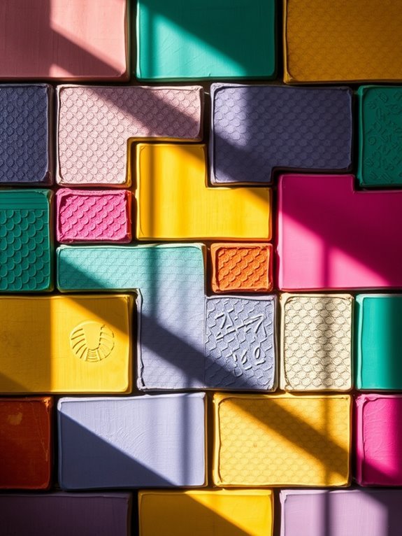 colorful patterned grid designs