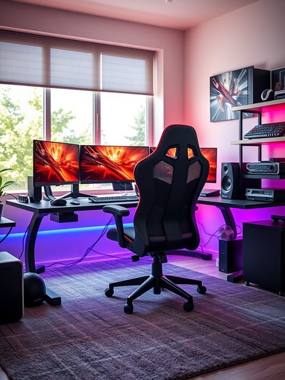 comfortable gaming workspace design