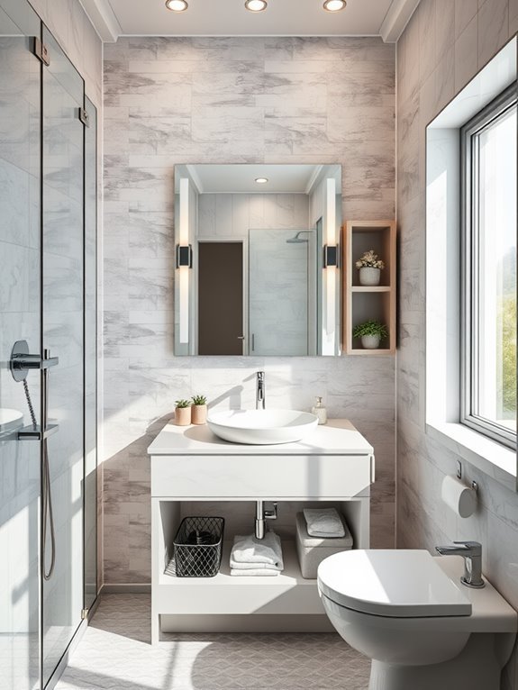 compact vanity with storage