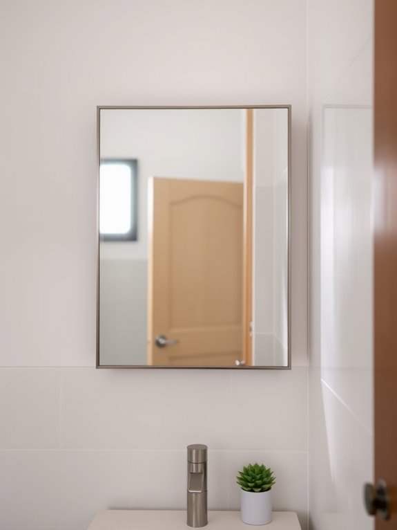 corner mirrors for space saving