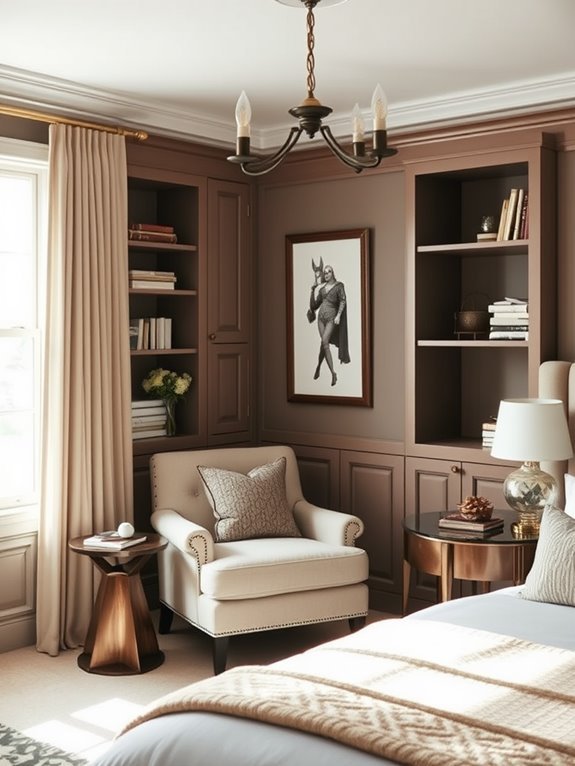 cozy built in reading nook