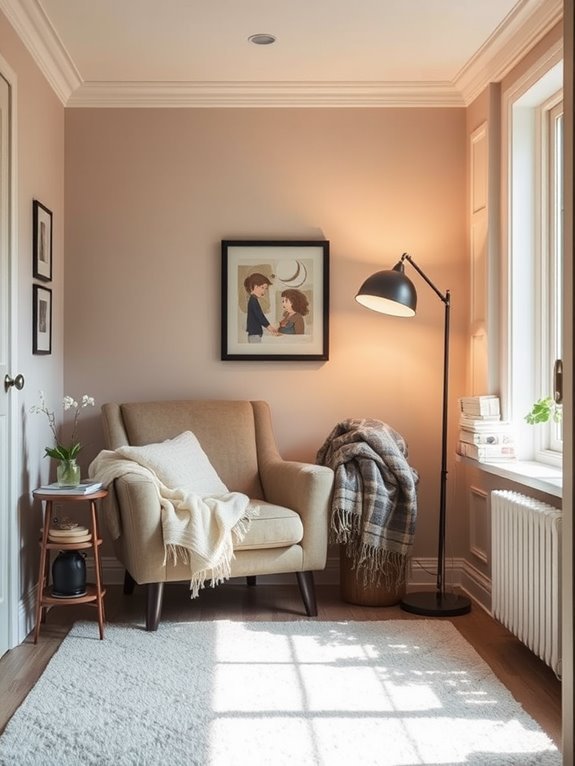 cozy reading corner setup