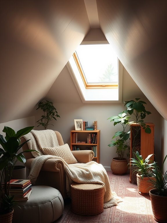 cozy reading nook setup