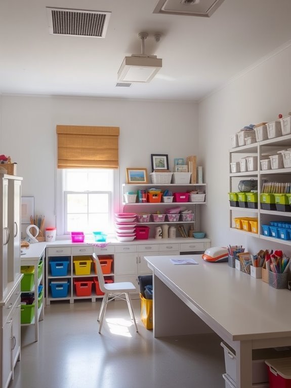 craft supply organization areas