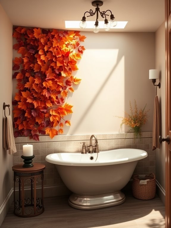 create autumn themed wall
