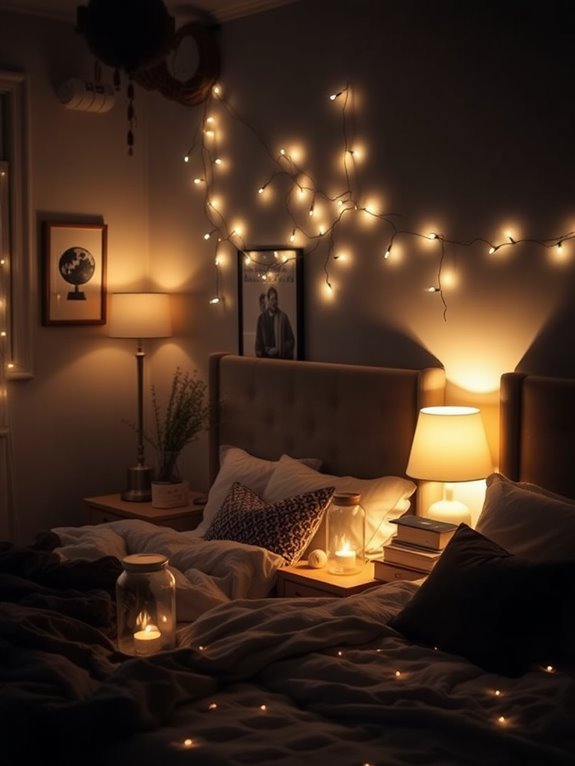 create cozy atmosphere lighting