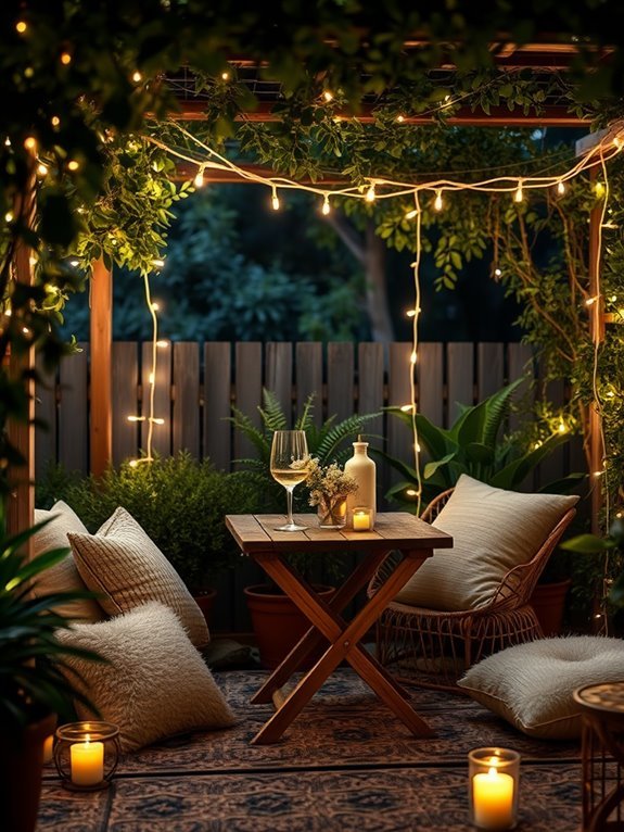create enchanting outdoor ambiance
