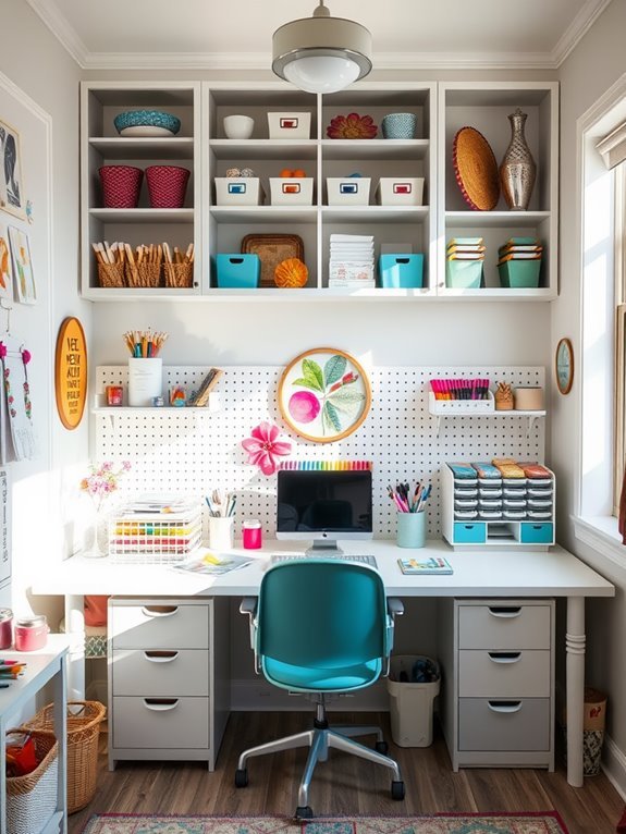 creative workspace for crafting