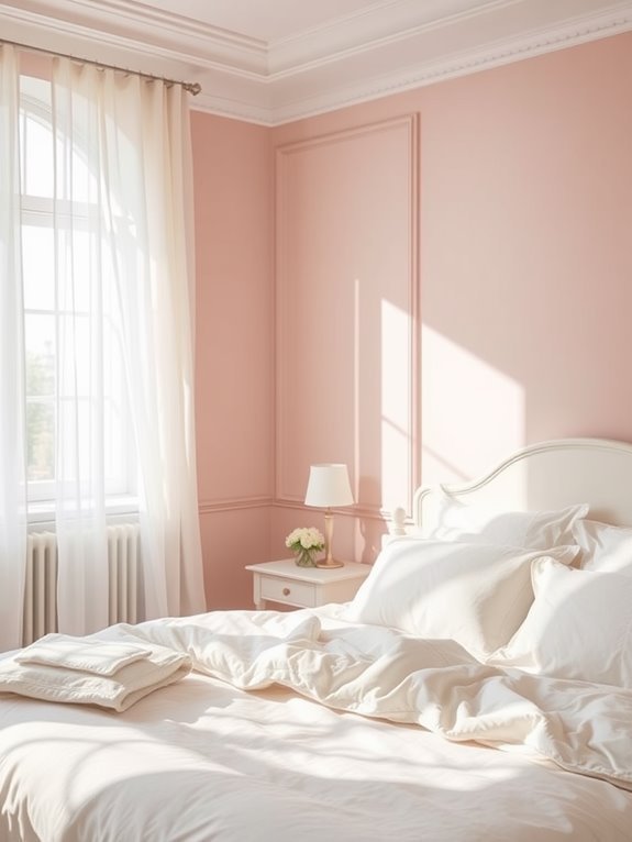 delicate soft pink hue