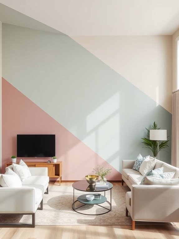 diagonal color division design