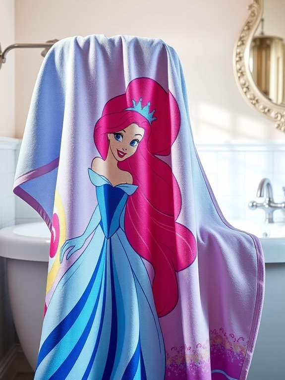 disney princess themed towels