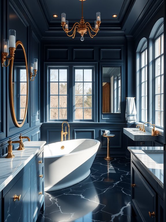dramatic bold navy style