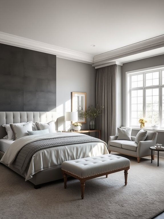 dramatic gray accent walls
