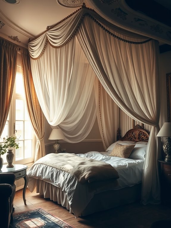 draped fabric canopy ceiling