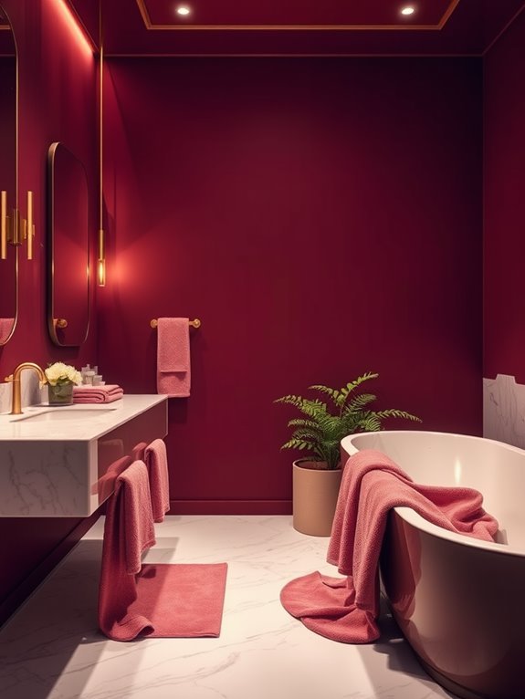 elegant deep red hues