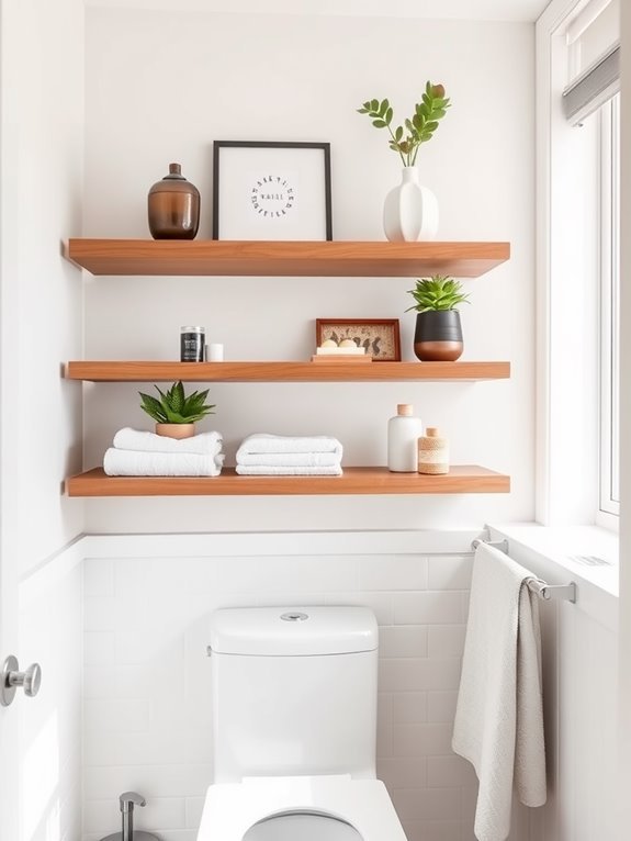 elegant floating shelf decor