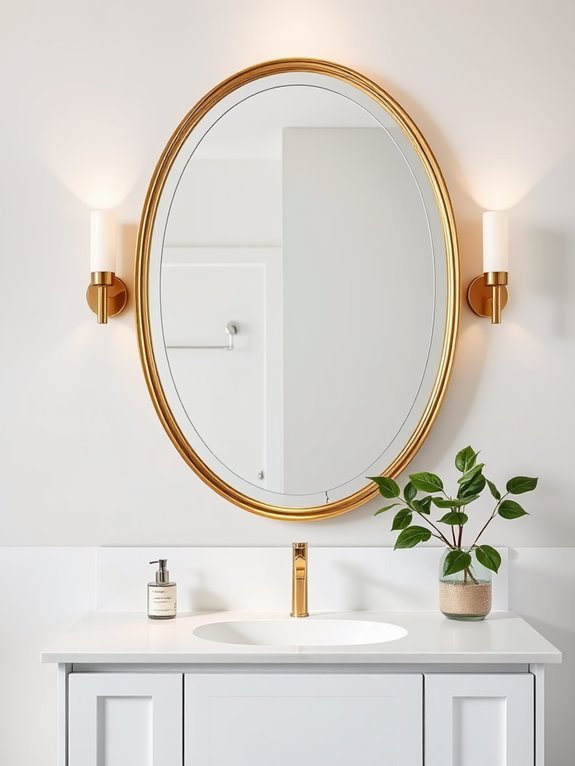 elegant oval mirror design