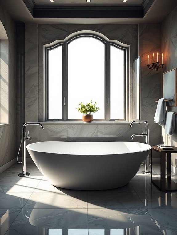 elegant standalone bath experience