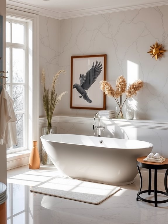 elegant standalone bathing experience