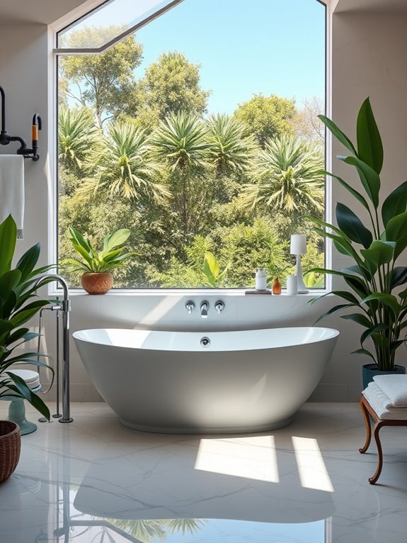 elegant standalone bathing experience