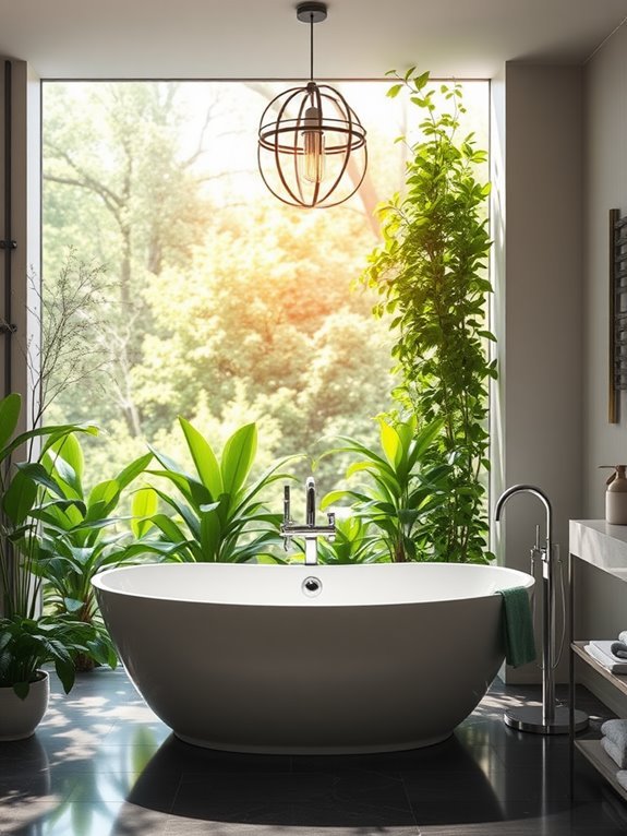 elegant standalone soaking tub