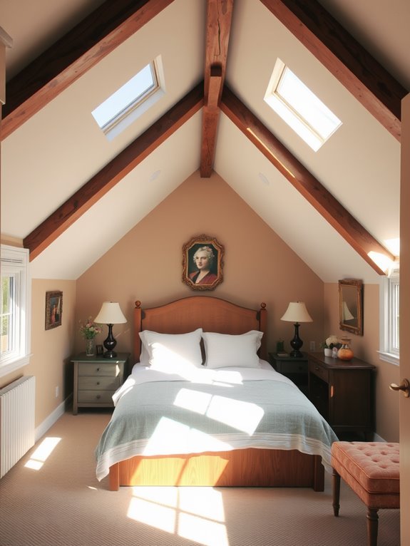 exposed beams vaulted ceiling