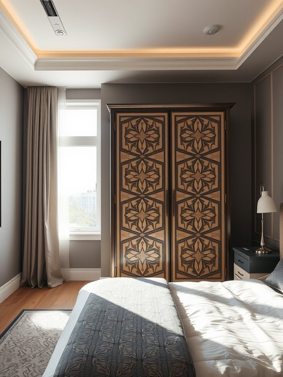 geometric design storage cabinet