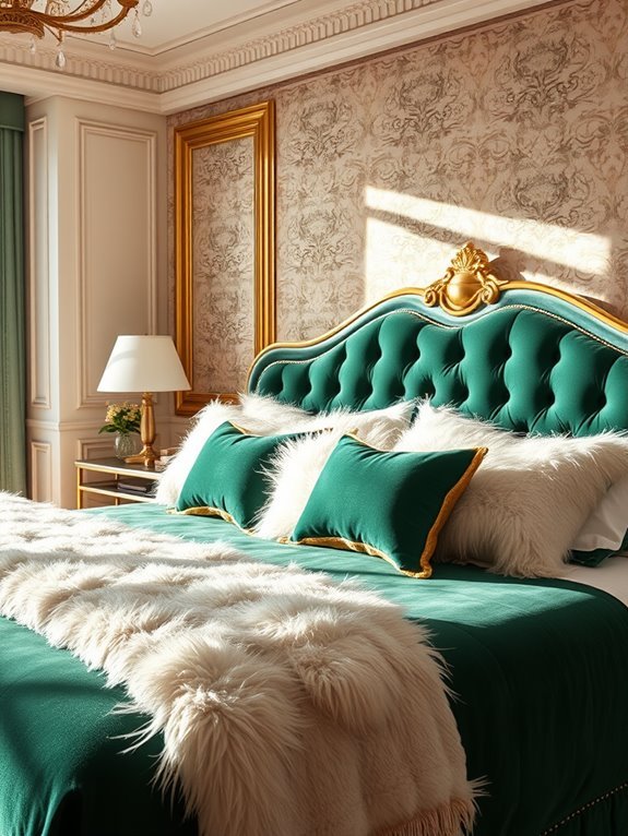 glamorous velvet bed designs