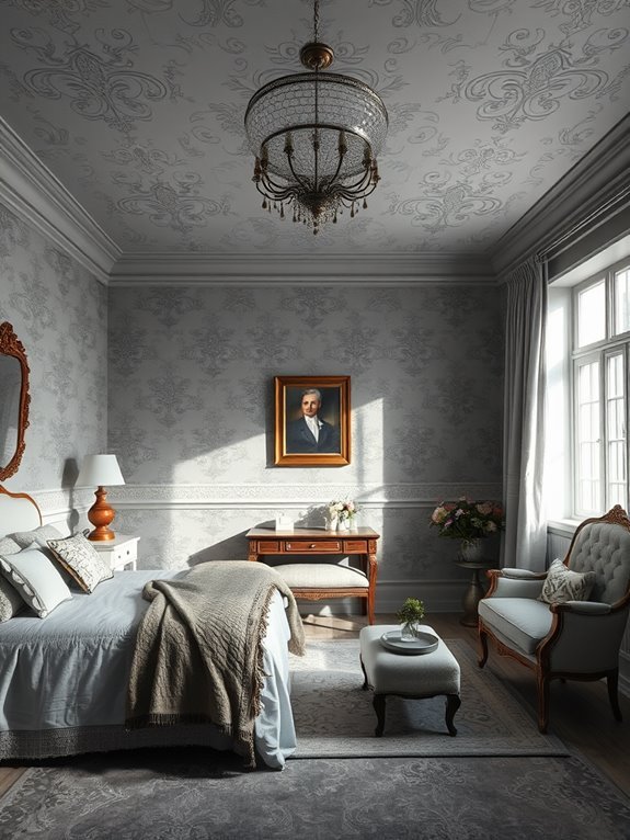 gray patterned wallpaper designs