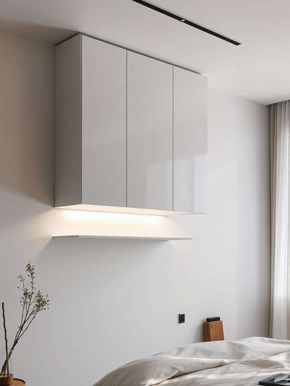 illuminated wall mounted storage unit