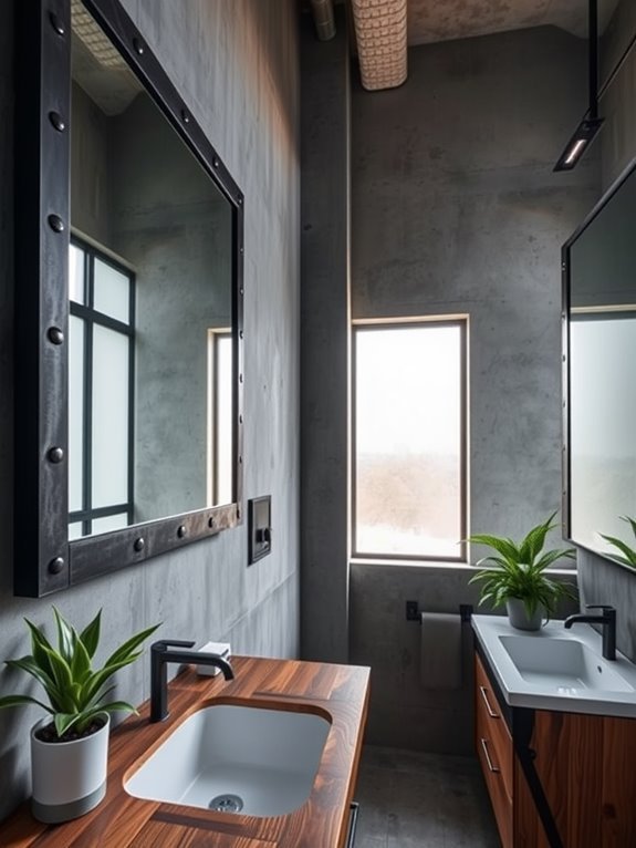 industrial large wall mirrors