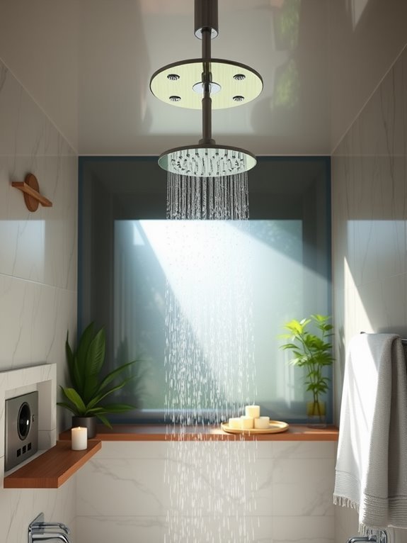 install a rain showerhead
