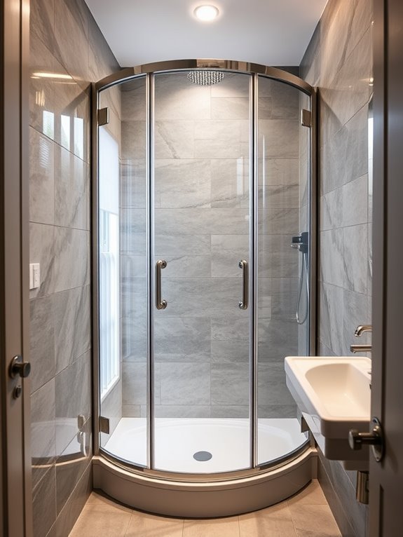 install corner shower unit