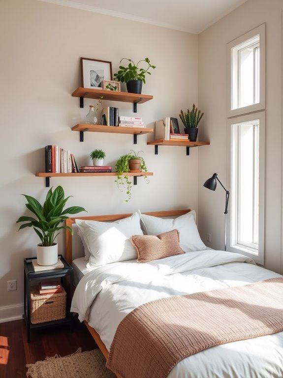 install shelves for storage