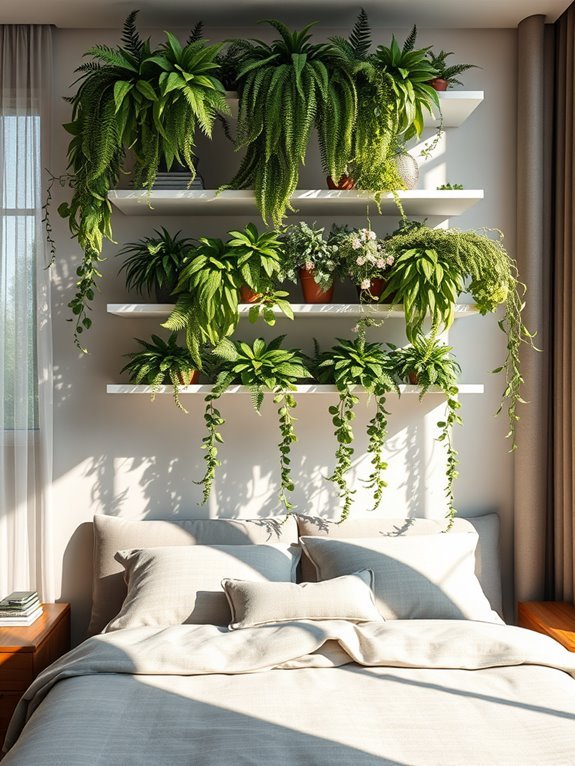 lush vertical plant displays