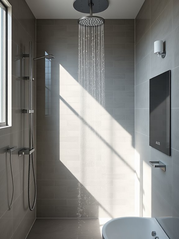 luxury rain showerheads compact spaces