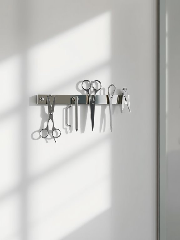 magnetic strips for organizing tools