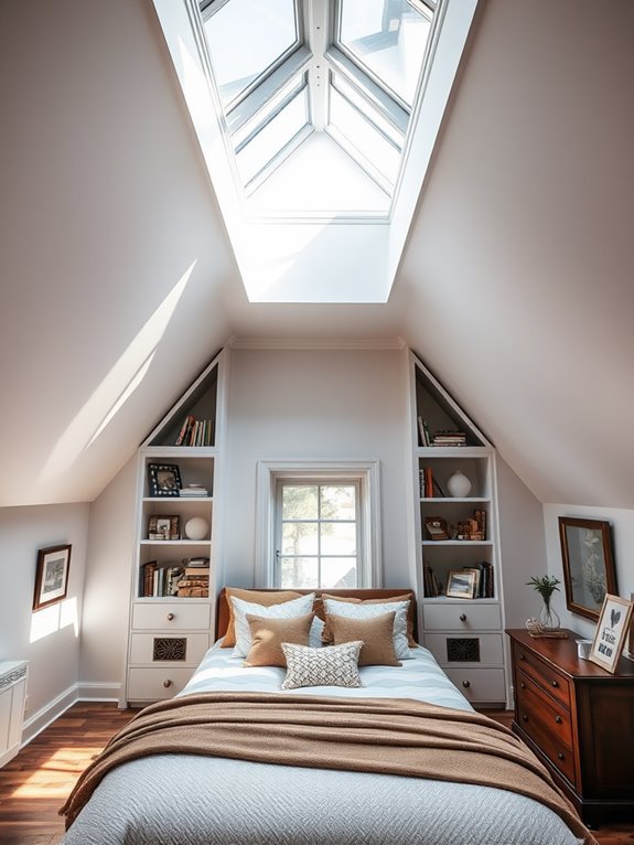 maximize space with shelves