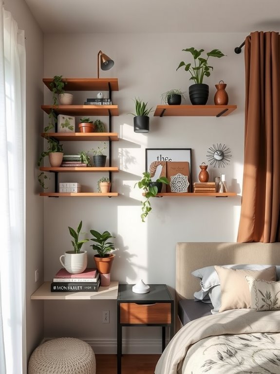 maximize storage with shelves