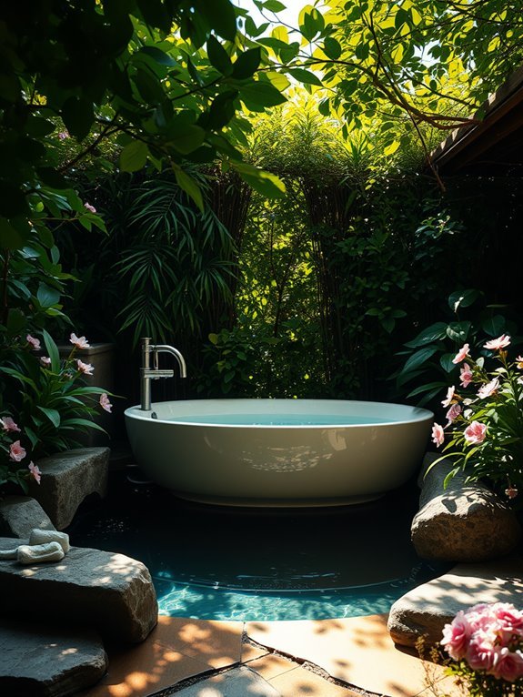 nature inspired outdoor bathing