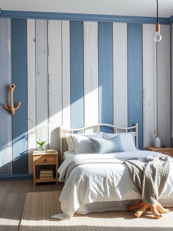 nautical inspired wooden wall panels