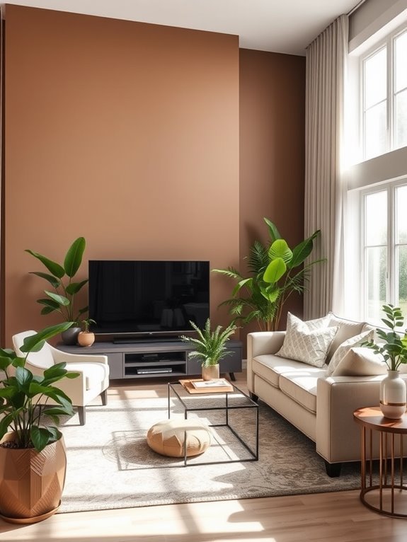 neutral earthy brown shade
